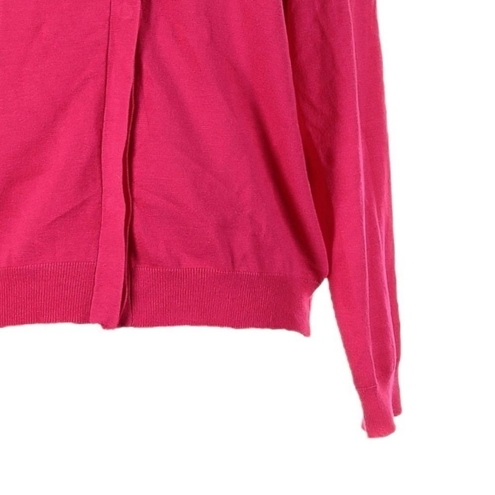 Galeries Lafayette Pink Cardigan Sweater M Covered Button Parisian Style NWT - Picture 7 of 9